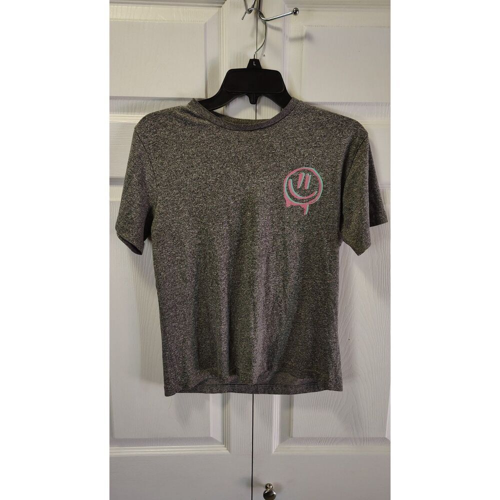 Eighty Eight Brand Gray "Drippin Smiley" T-Shirt Size 14